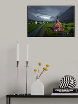 Red Church Poster och Canvastavla