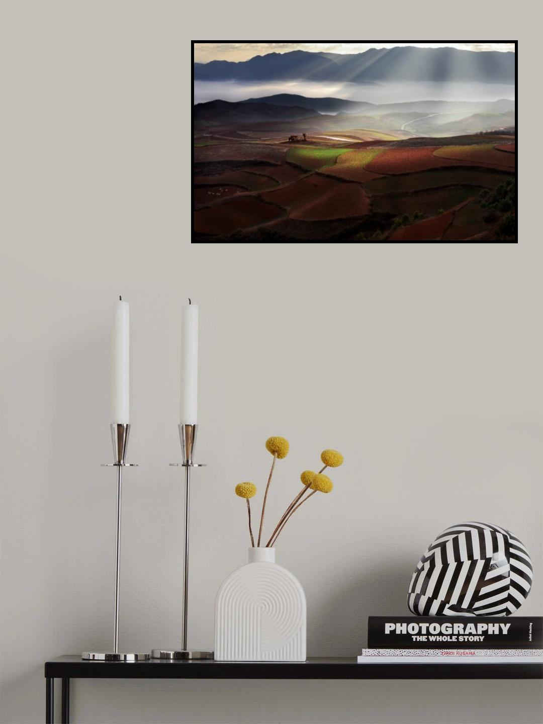 Early Spring On Red Land Poster och Canvastavla