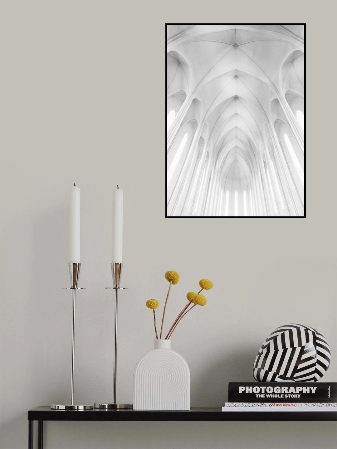 Hallgrimskirkja Church  in Iceland Poster och Canvastavla