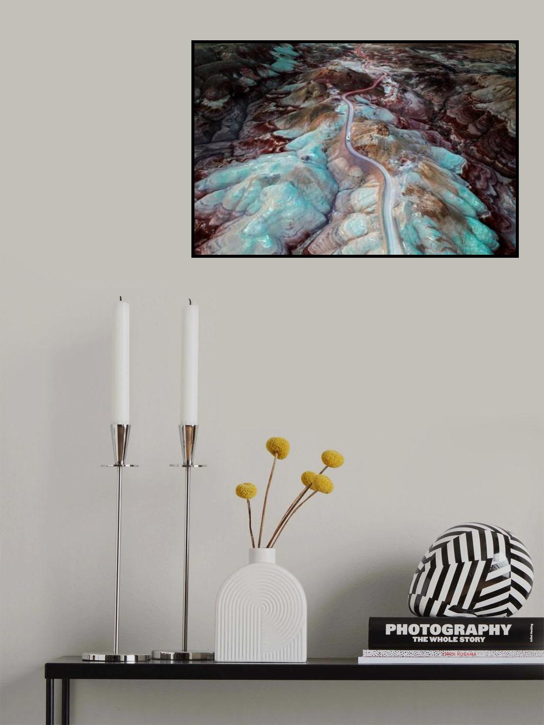Road on Badland Poster och Canvastavla