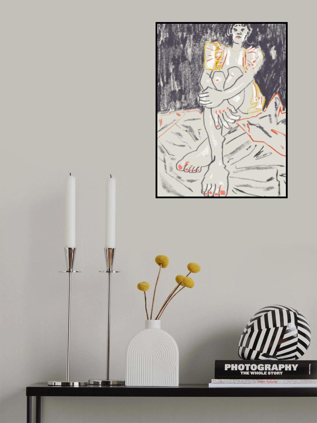 The Girl In The Yellow Dress Dark Poster och Canvastavla