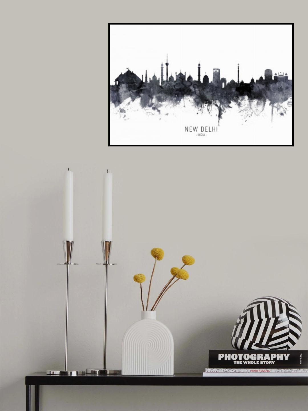 New Delhi India Skyline Poster och Canvastavla