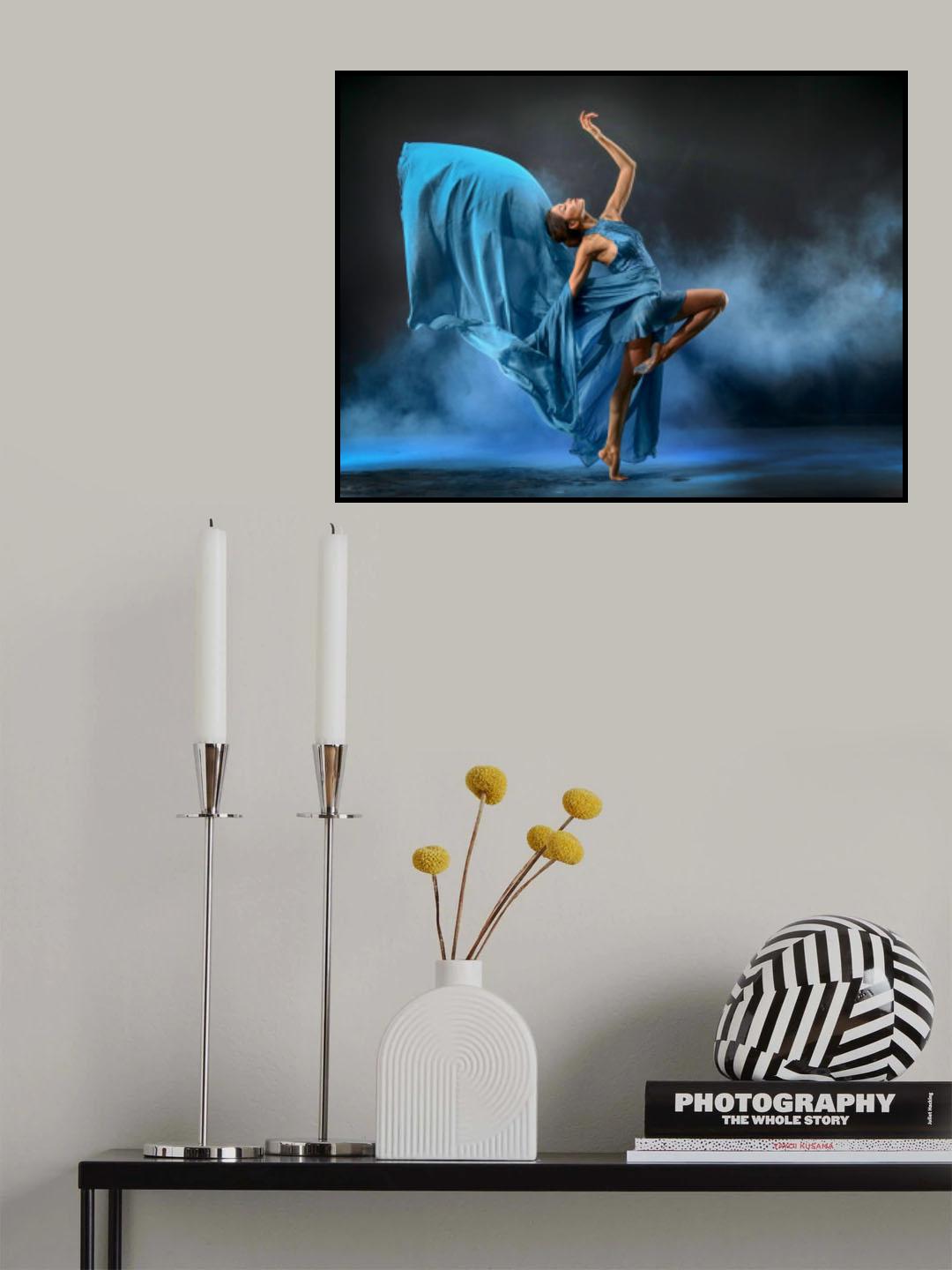 Blue Peacock Poster och Canvastavla