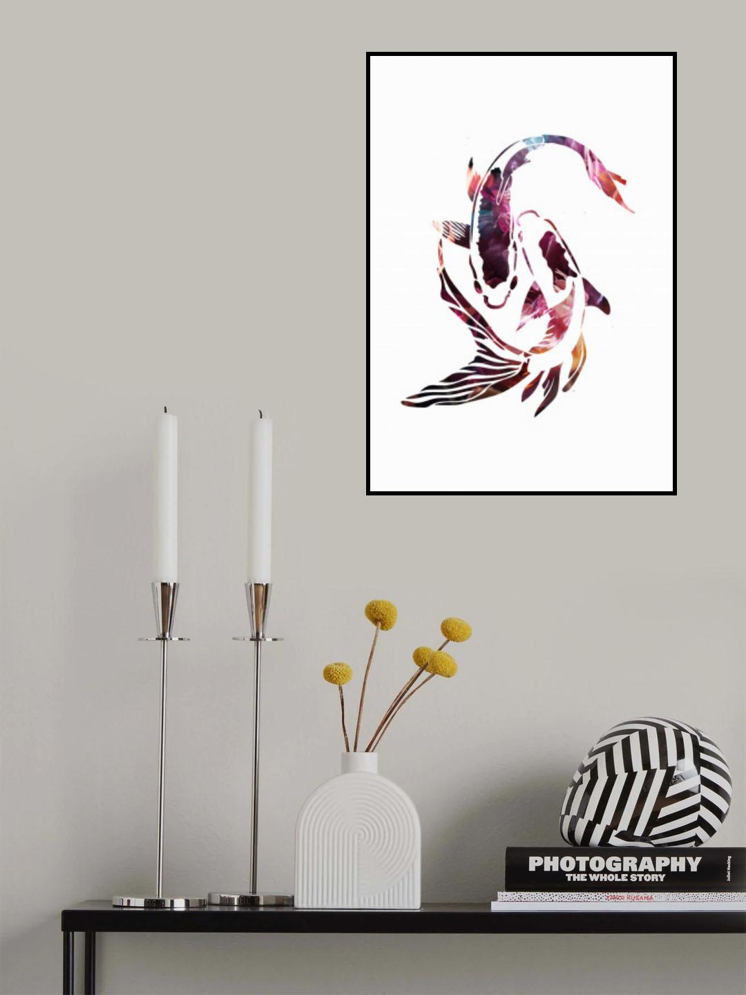 Vibrant Koi Fish Poster och Canvastavla