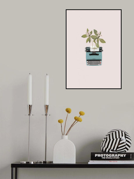 Botanical typewriter Poster och Canvastavla
