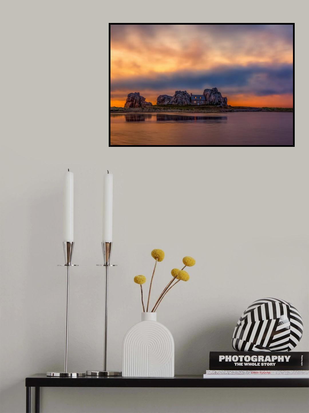 Sunset at Plougrescant Poster och Canvastavla