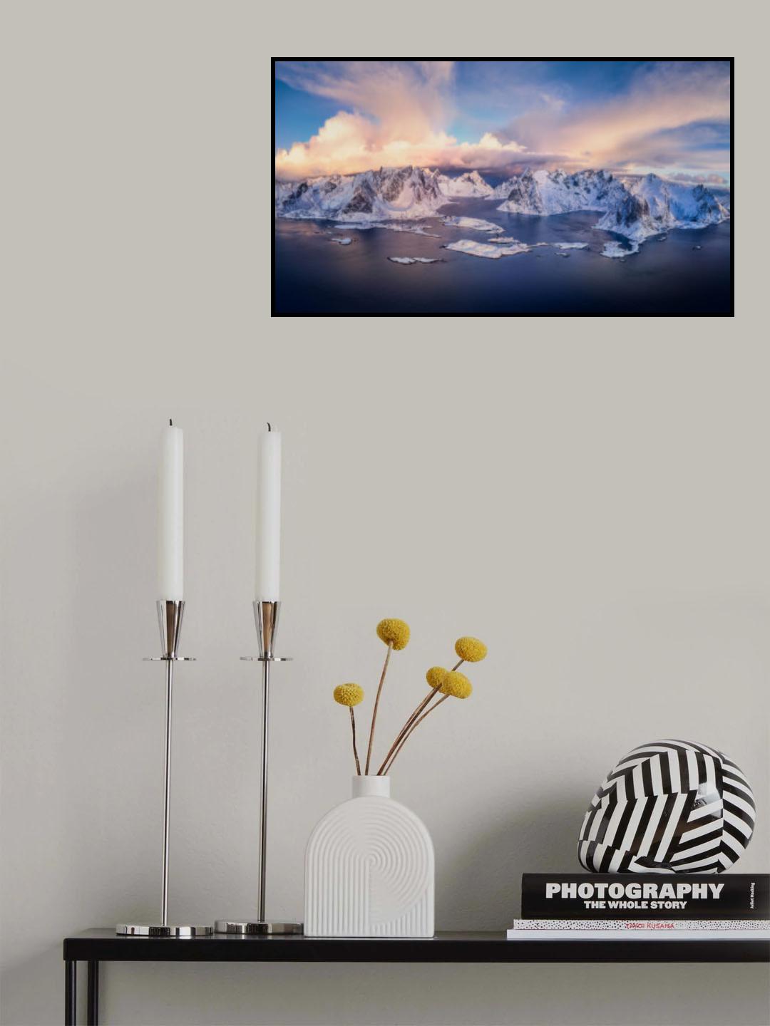 Lofoton on Sky Poster och Canvastavla