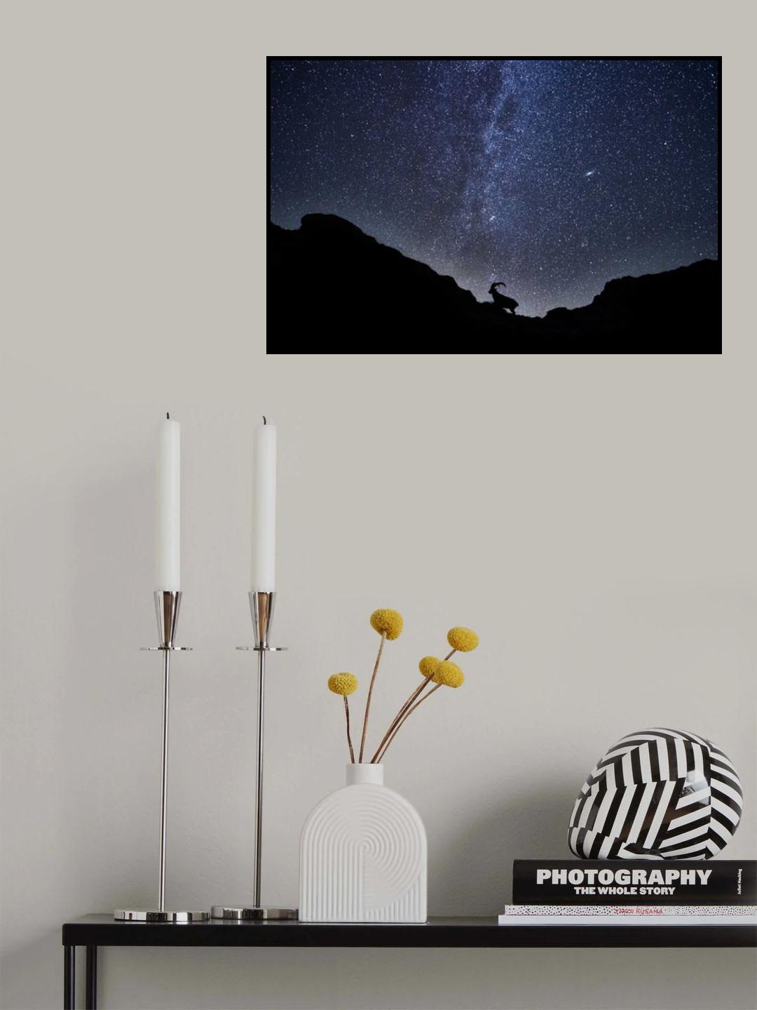 The Ibex and the milky way Poster och Canvastavla