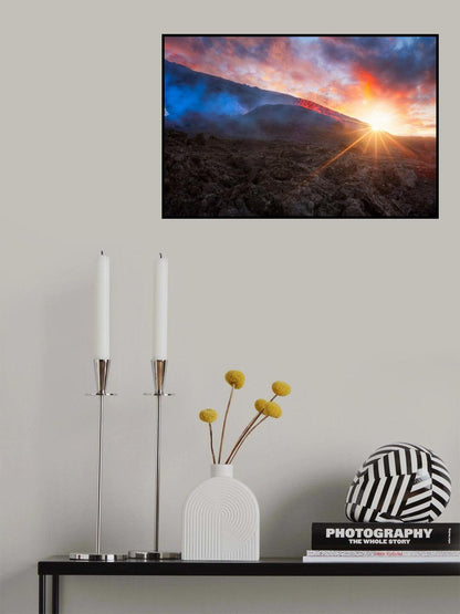 Volcano Sunrise Poster och Canvastavla
