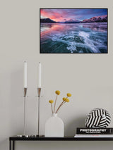 Sunrise glow in the ice bubbles Poster och Canvastavla