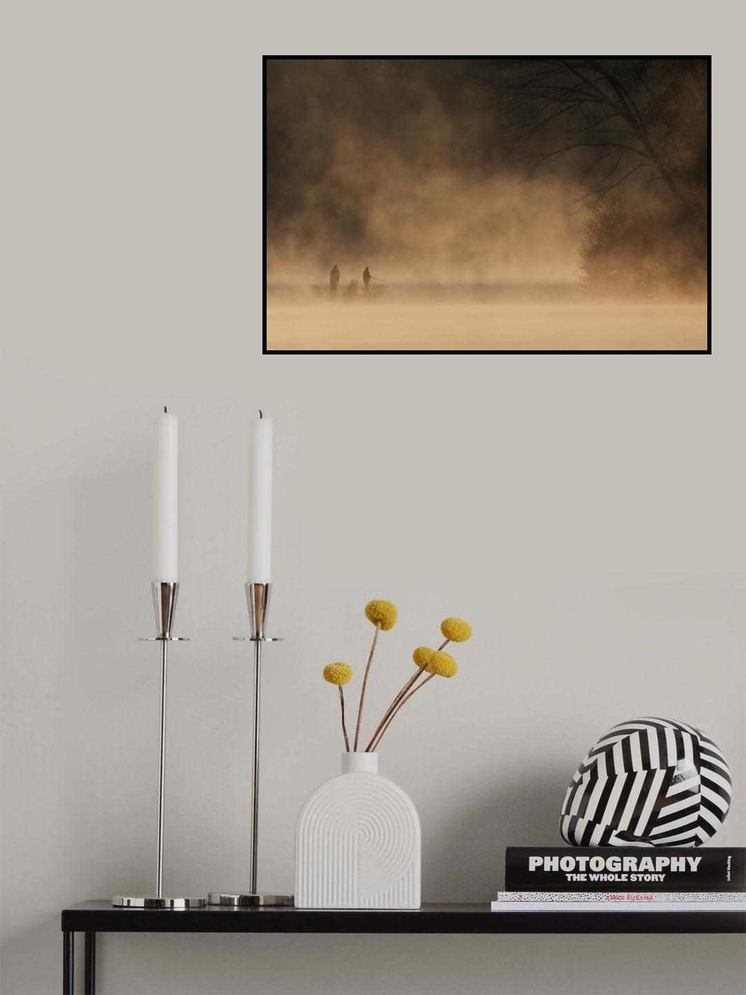 Misty Lake #9 Poster och Canvastavla