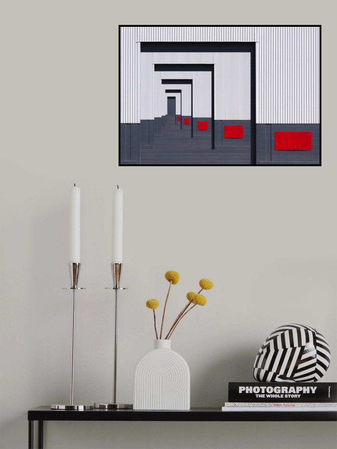 Red Rectangle Poster och Canvastavla