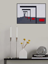 Red Rectangle Poster och Canvastavla
