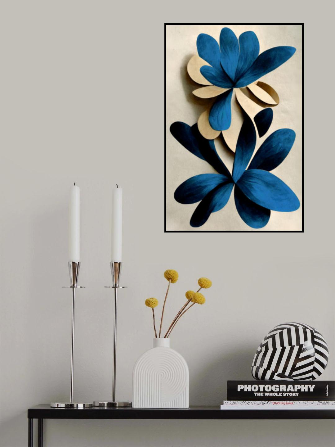 Blue Nymphaea Poster och Canvastavla