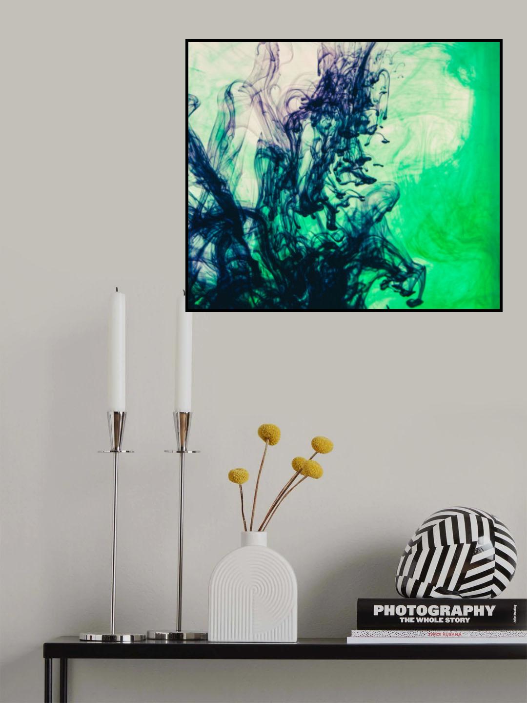 Acrylic colors and ink in water Poster och Canvastavla