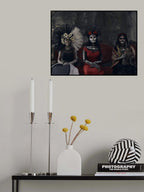 3 Catrinas and a sacred dog Poster och Canvastavla