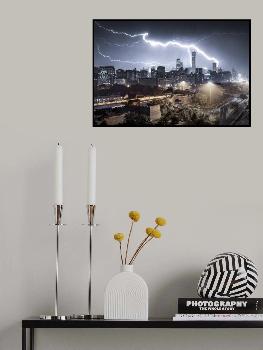 Lighting over Beijing Poster och Canvastavla