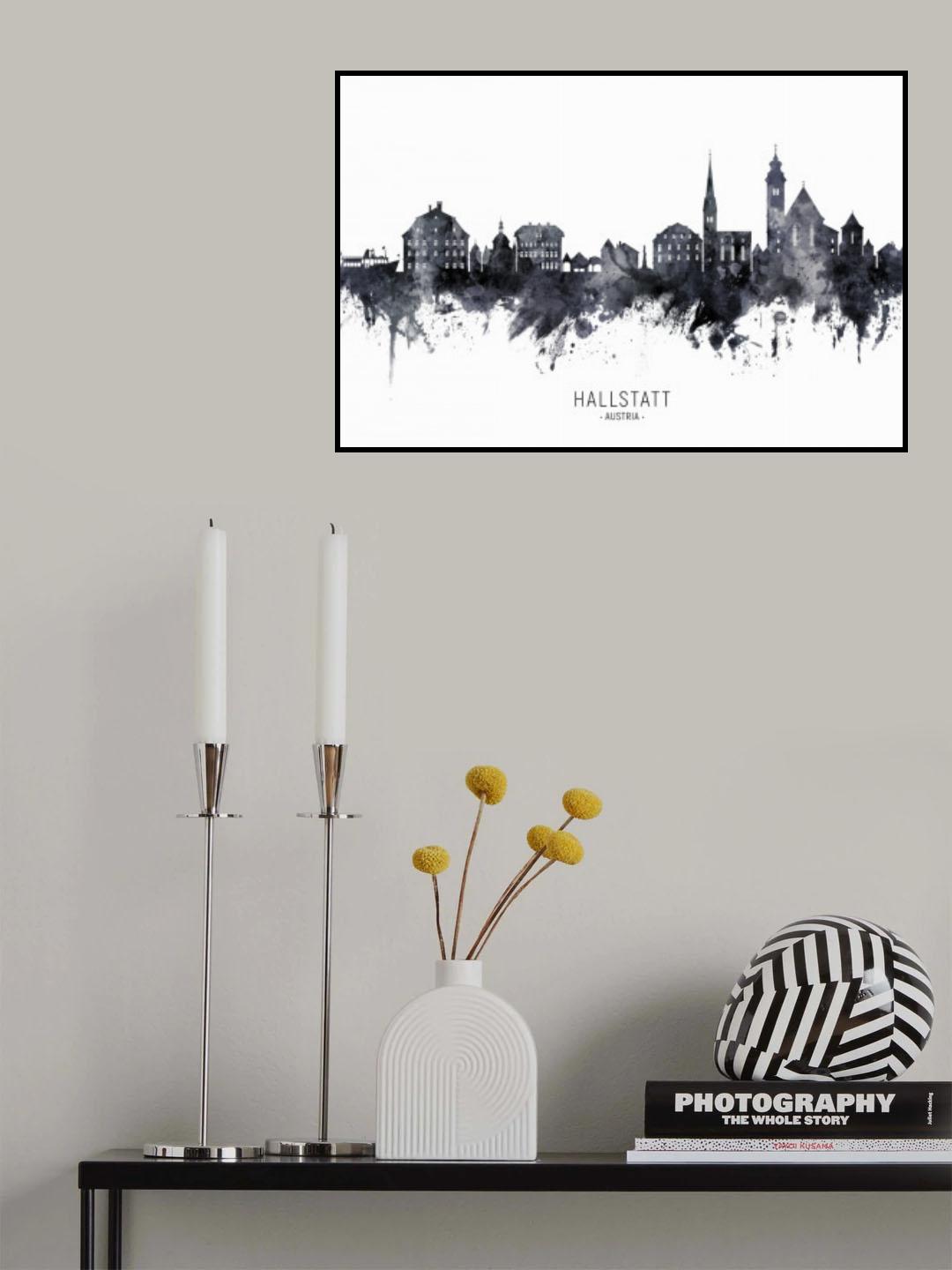 Hallstatt Austria Skyline Poster och Canvastavla