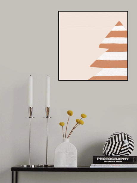 Stripey Xmas Tree Poster och Canvastavla