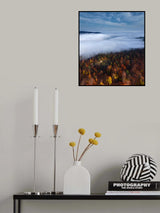 Foggy Forest Panoramic View Poster och Canvastavla