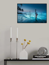 Fishing at sunrise Poster och Canvastavla