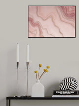 Marbled Glamour Rose Gold Peach Poster och Canvastavla