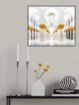 White and Gold Poster och Canvastavla