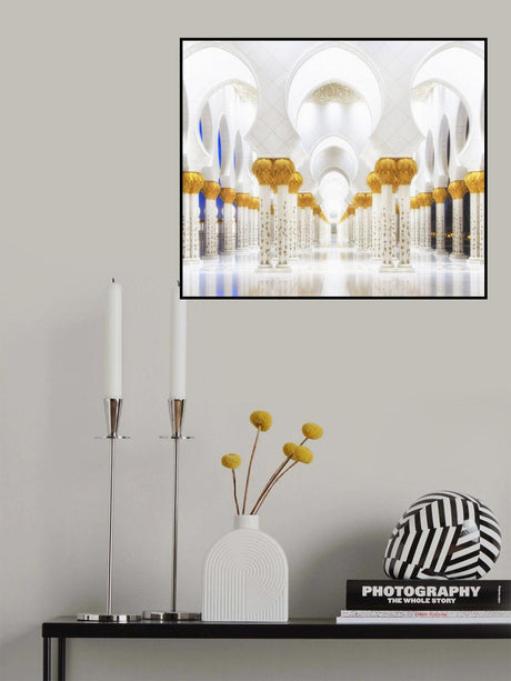 White and Gold Poster och Canvastavla