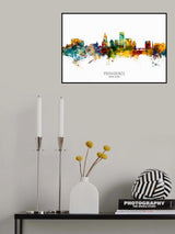 Providence Rhode Island Skyline Poster och Canvastavla