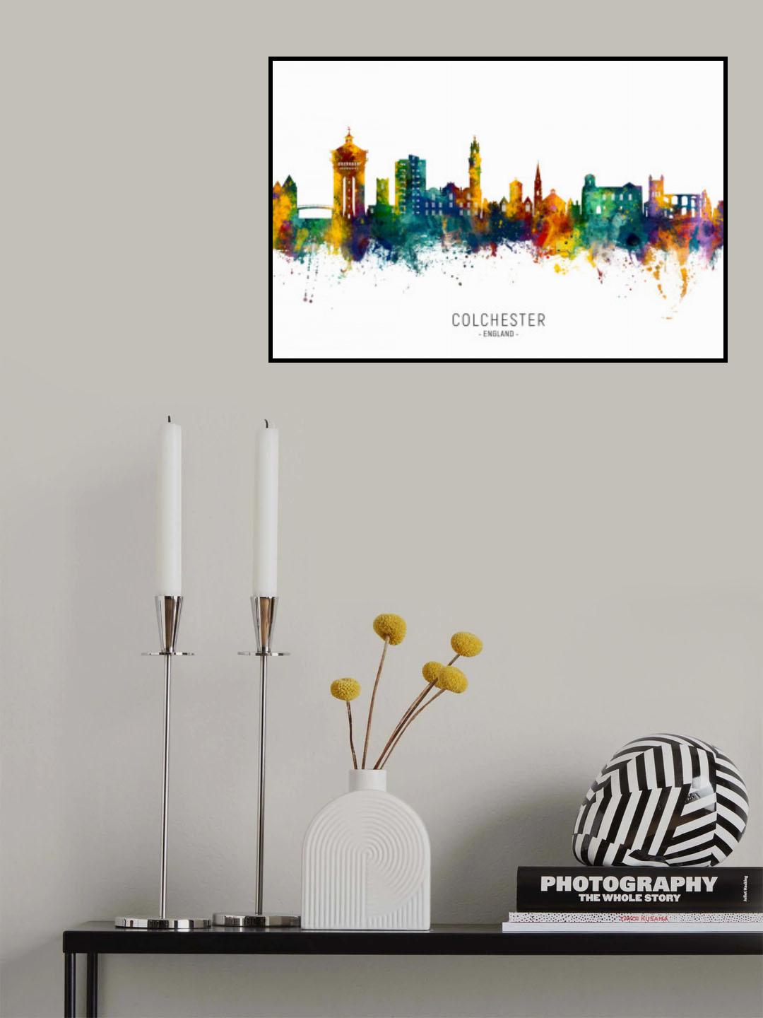 Colchester England Skyline Poster och Canvastavla