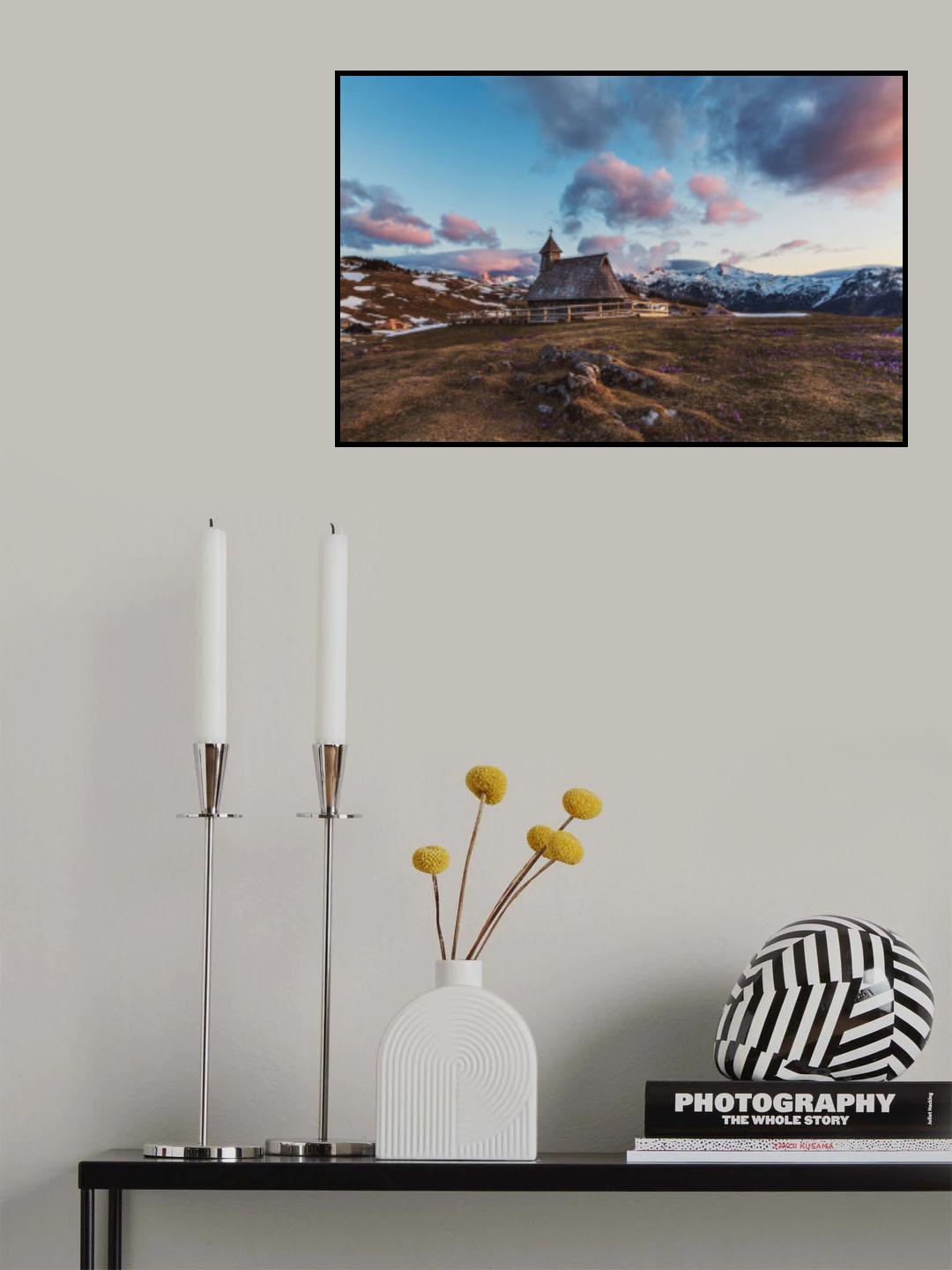 Morning on Velika planina Poster och Canvastavla