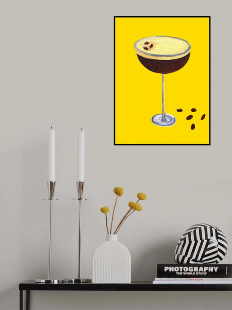 Espresso Martini Buttercup Yellow Poster och Canvastavla