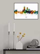 Lyon France Skyline Poster och Canvastavla