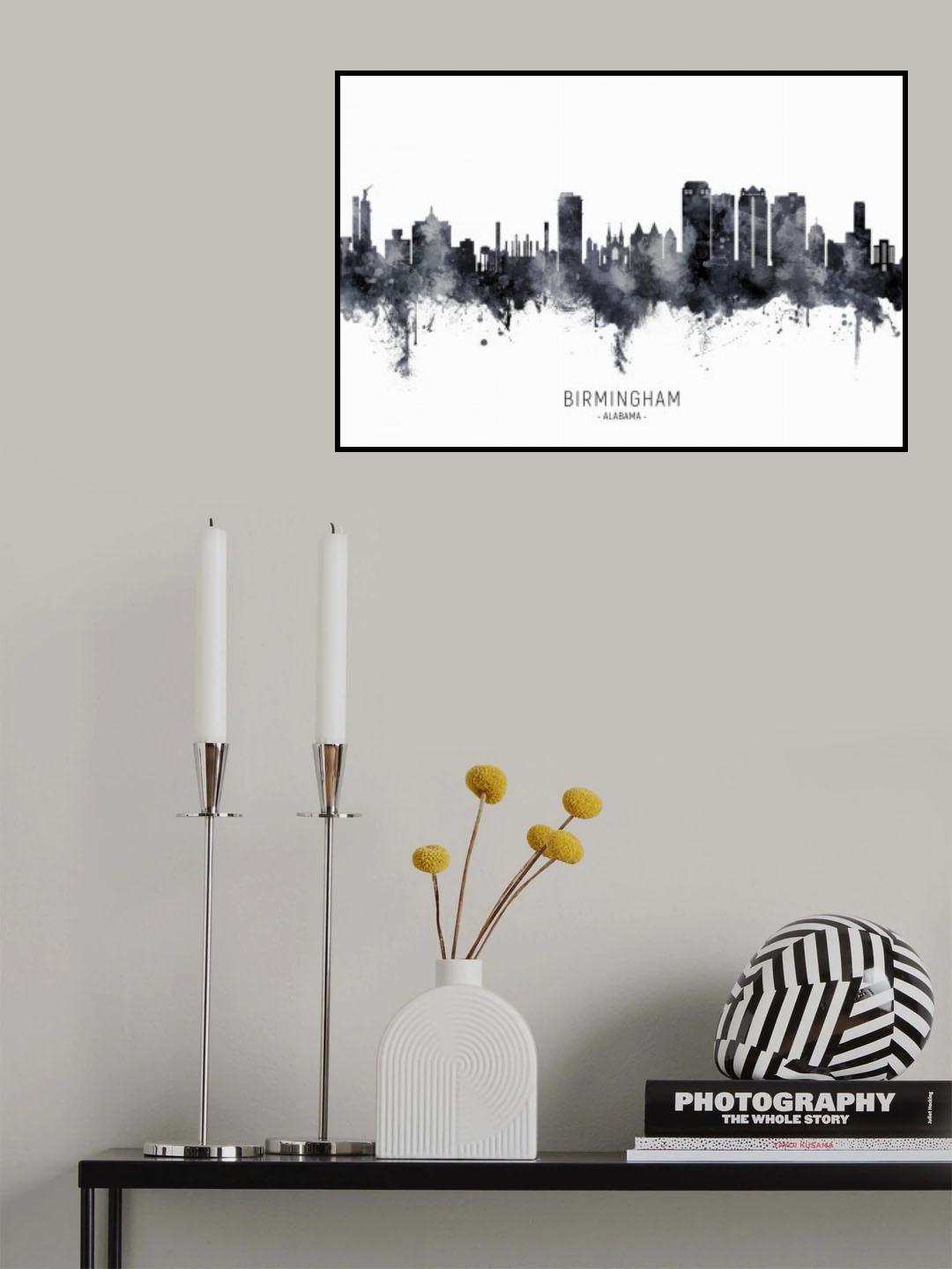 Birmingham Alabama Skyline Poster och Canvastavla