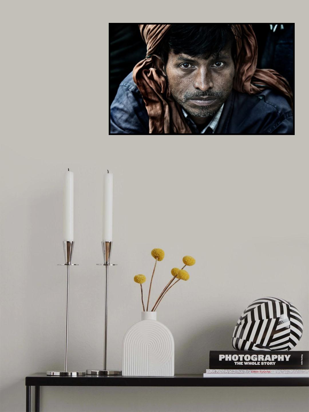 Waiting for a free eye check-up and screening-I - Netra Kumbh - India Poster och Canvastavla