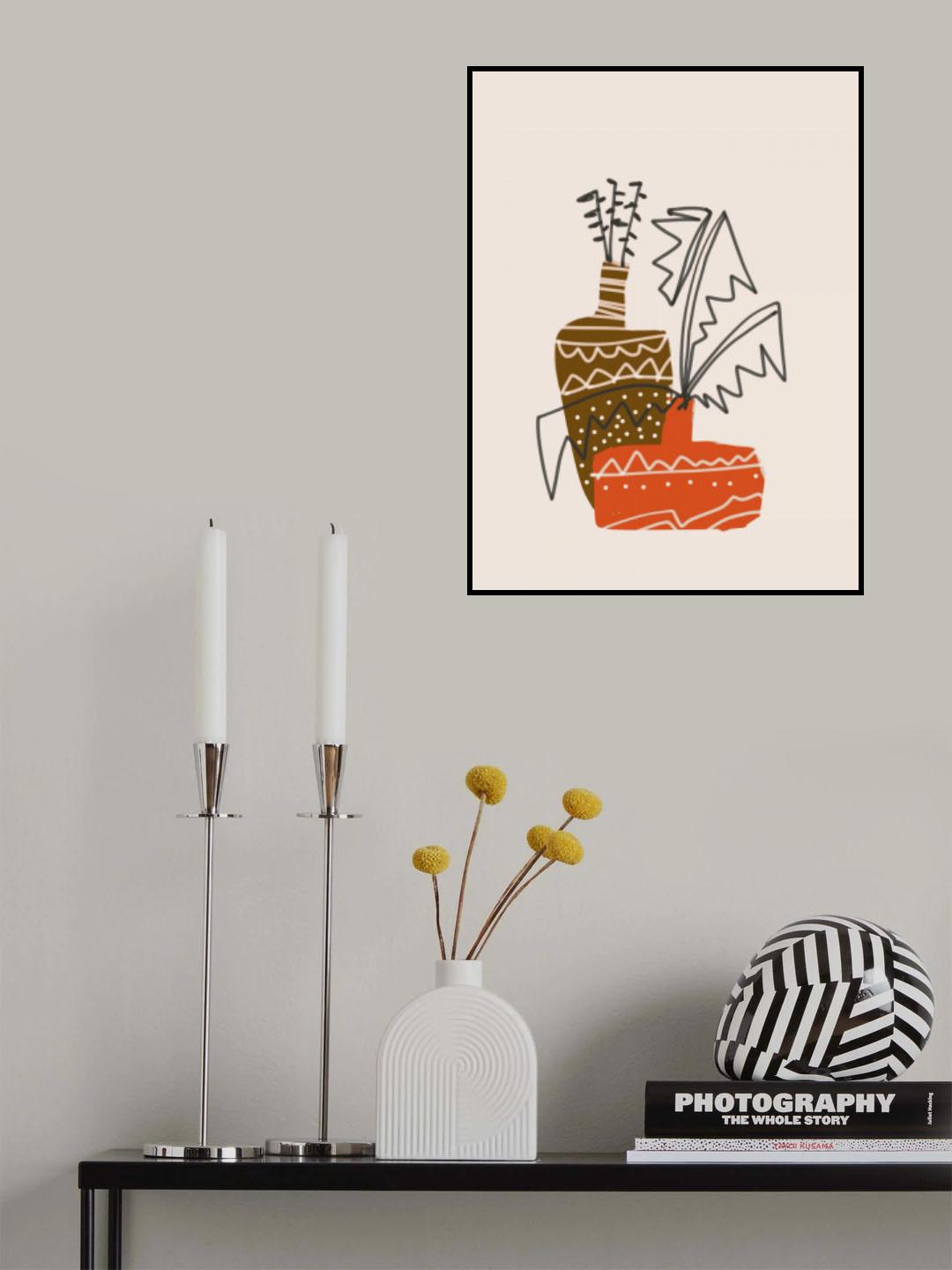 Hand Drawn Vase Sketch Poster och Canvastavla