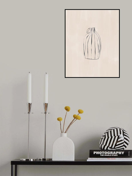 Striped Vase Poster och Canvastavla