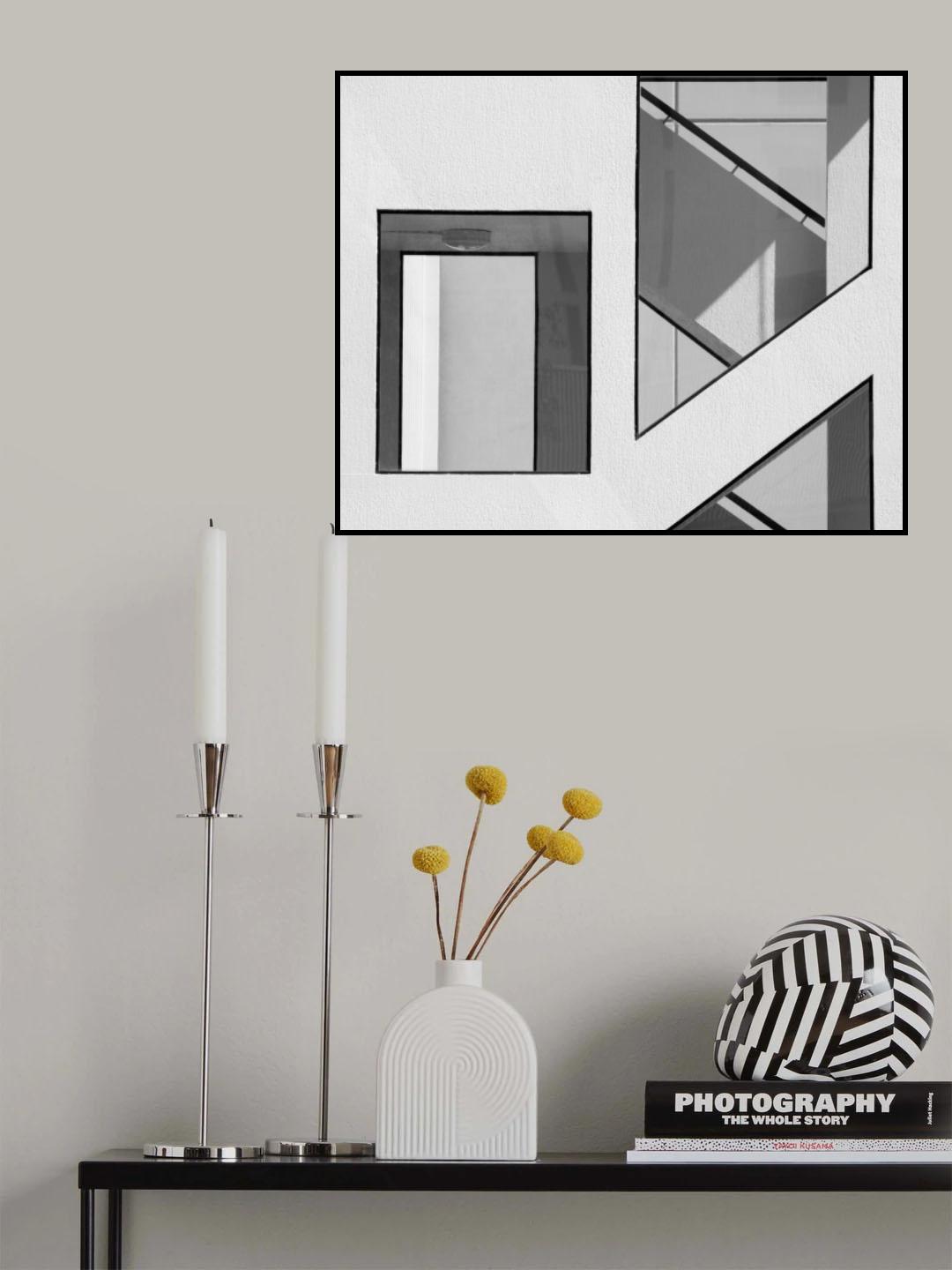 Stairwell Geometry Poster och Canvastavla