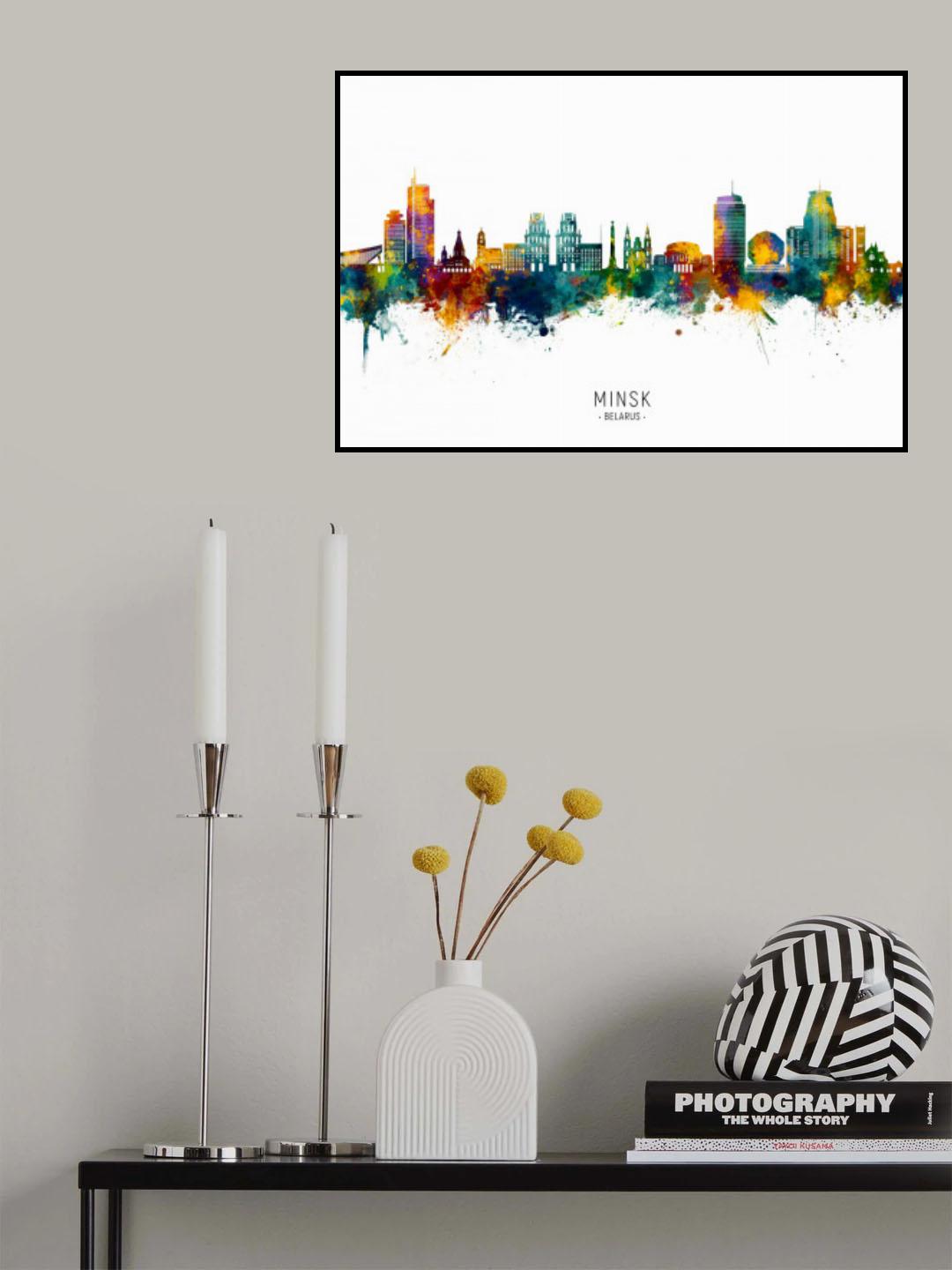 Minsk Belarus Skyline Poster och Canvastavla