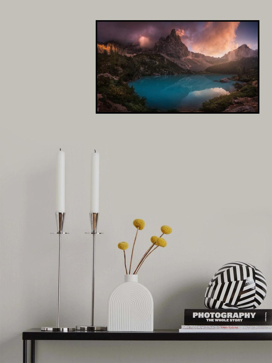 Turquoise Refection Poster och Canvastavla