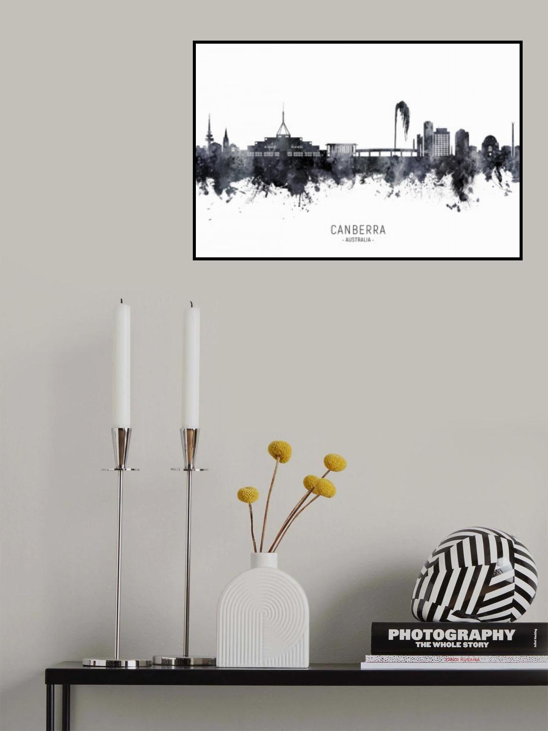 Canberra Australia Skyline Poster och Canvastavla
