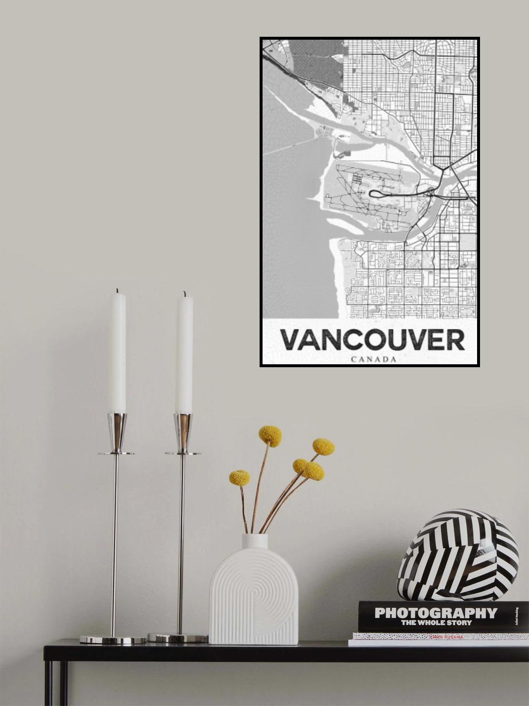 Vancouver White Poster och Canvastavla