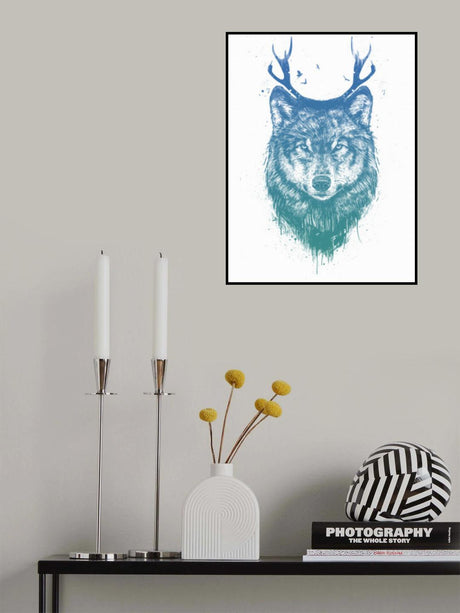 Deer wolf Poster och Canvastavla