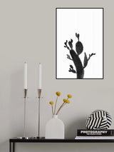 Cactus Black and White 02 Poster och Canvastavla