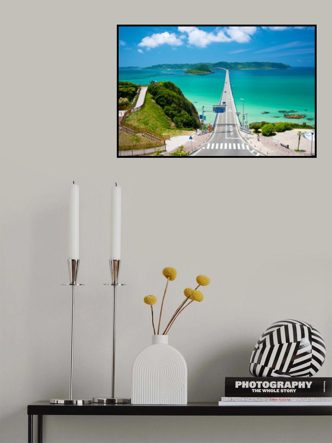 Tsunoshima Bridge Poster och Canvastavla