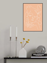 Swan Woman Peach Poster och Canvastavla