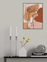 Abstract Figure In Eart Tone Poster och Canvastavla