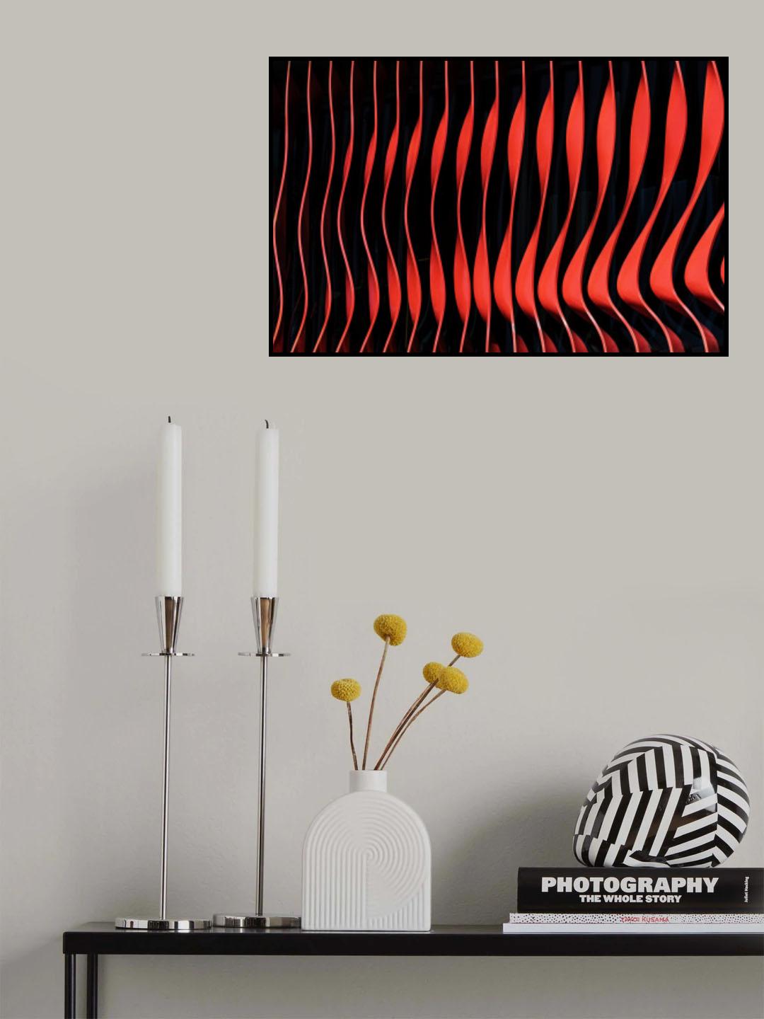 Red shading elements Poster och Canvastavla