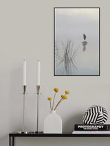 Heron in the morning mist Poster och Canvastavla
