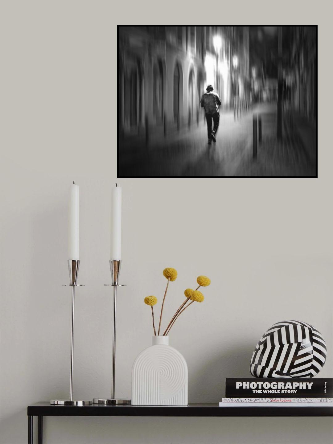 Street at night Poster och Canvastavla